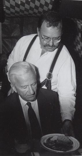 Hoher Besuch: Hagn mit Richard von Weizsäcker.
