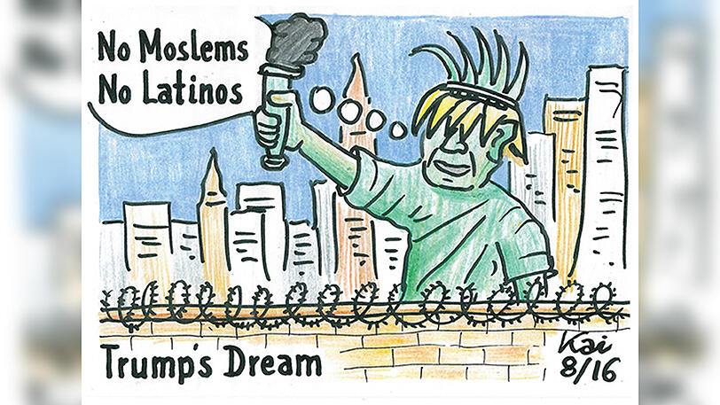 Helmut Kaiser, "Trump's Dream", Karikatur, 2016