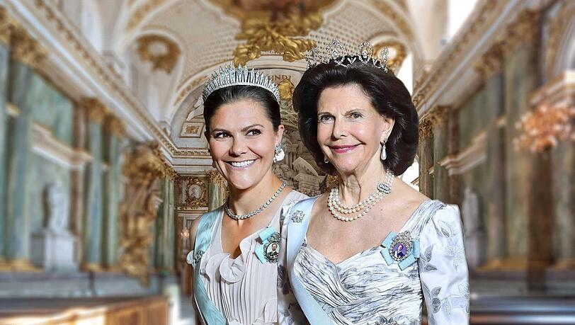 Lieblinge und Garantinnen der schwedischen Monarchie: Königin Silvia von Schweden und ihre Tochter Kronprinzessin Victoria.