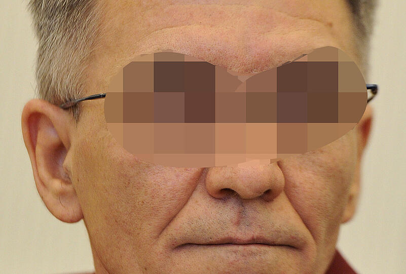 Der Angeklagte Detlef S. - ihm wird Missbrauch seiner Kinder in 350 Fällen vorgeworfen