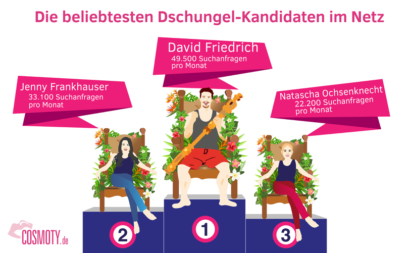 Die beliebtesten Dschungel-Kandidaten im Netz.