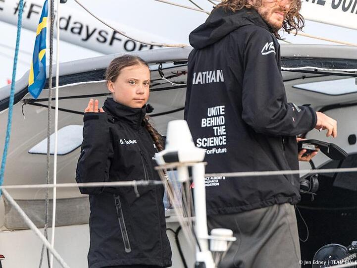 14 Tage war Greta Thunberg auf hoher See.