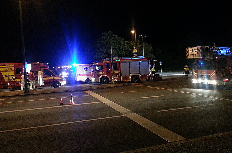 Bilder vom Unfall in der Garmischer Straße.