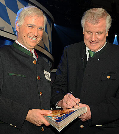 Original und Fälschung: Horst Seehofer und Schauspieler Wolfgang Krebs