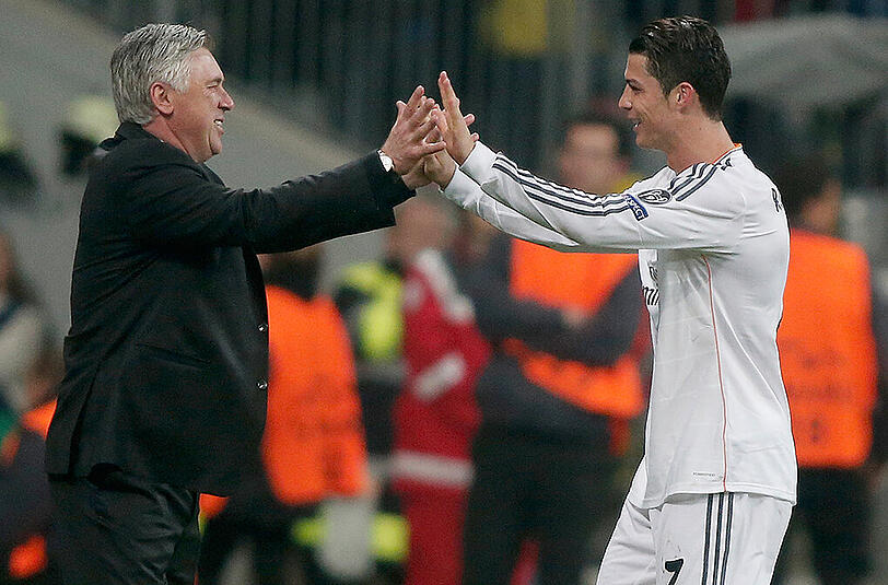 Erfolgreiches Gespann bei Real Madrid: Carlo Ancelotti und Cristiano Ronaldo.