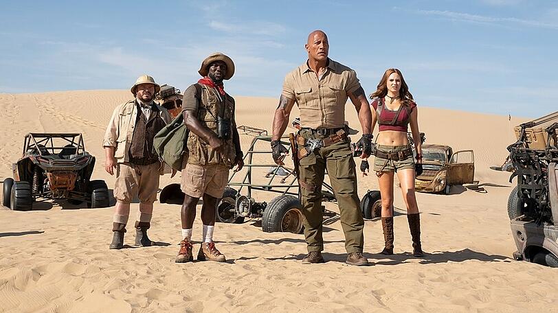 Die vier ungleichen Recken aus dem ersten Teil müssen sich auch durch "Jumanji 2" kämpfen
