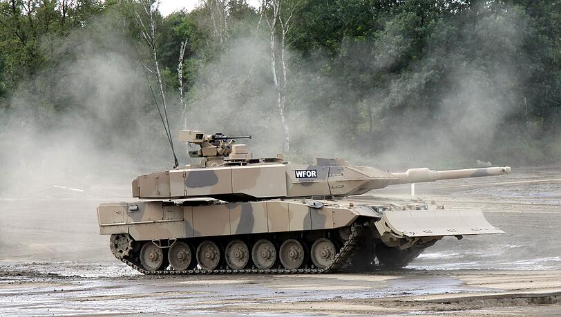 Ein Kampfpanzer Leopard 2 A7+ von Krauss Maffei. Ein Kampfpanzer Leopard 2 A7+ von Krauss Maffei.