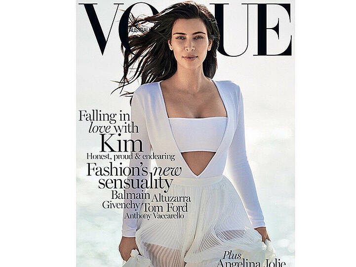Kim Kardashian ist bereits zum zweiten Mal auf dem Cover der "Vogue" zu sehen