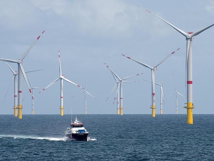Der Offshore-Windpark "Nordsee 1" liegt vor der ostfriesischen Insel Spiekeroog.