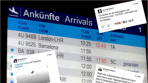 Viele Menschen trauern um die Verstorbenen beim Flugzeugabsturz in Südfrankreich.