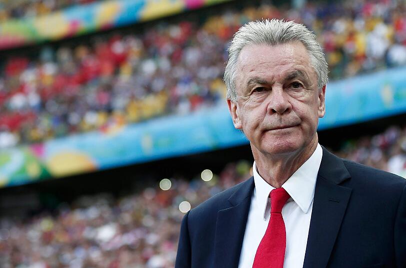 Ottmar Hitzfeld während der WM beim Spiel der Schweiz gegen Frankreich.
