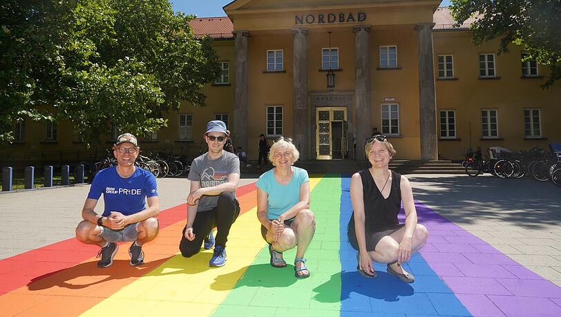 V.l.: die BA-Mitglieder Markus Meiler und Jan Kurrus (beide CSU) sowie Marina Burwitz und Bernadette Felsch von den Grünen.