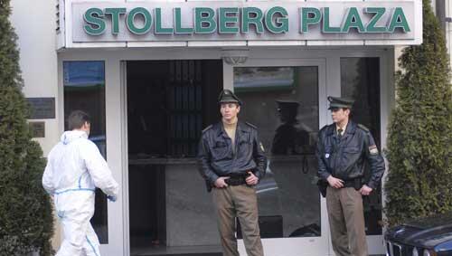 Stollberg Plaza: Hier schlug der Täter zu. Stollberg Plaza: Hier schlug der Täter zu.