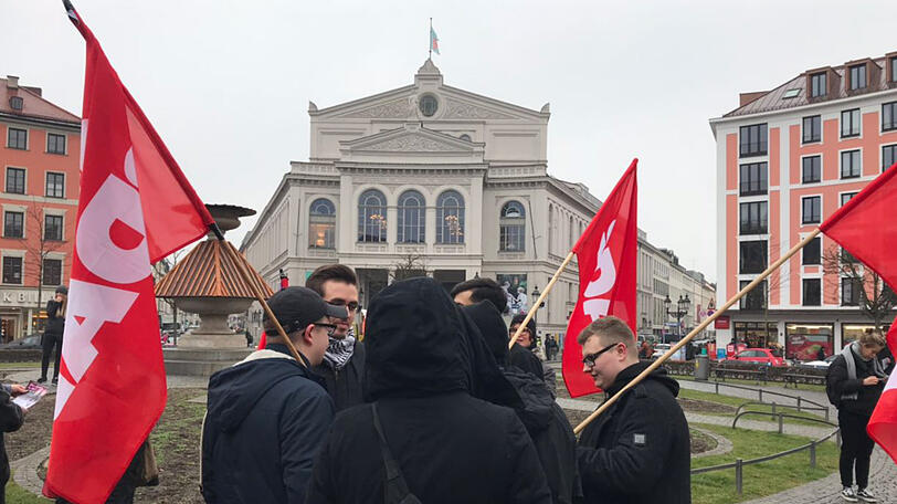 Anti-Pegida-Demo auf dem Gärtnerplatz.