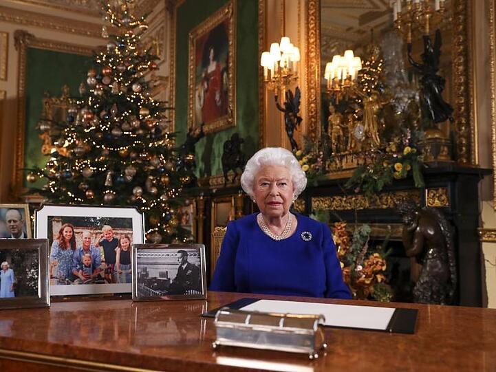 Königin Elizabeth II. bei der Aufzeichnung ihrer Weihnachtsansprache.