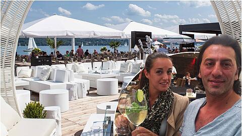 Will den Beach Club am Starnberger See noch schöner machen: Promi-Liebling Ugo Crocamo mit seiner Freundin Melanie Fischer.