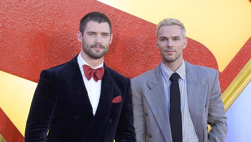 Superman und Lex Luthor machen bald auch auf der Leinwand gemeinsame Sache: David Corenswet (l.) und Nicholas Hoult bei einem Auftritt in London.