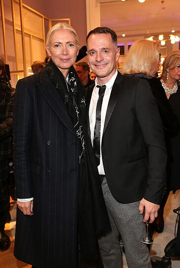 Vogue-Chefredakteurin Christiane Arp mit Johnny Talbot