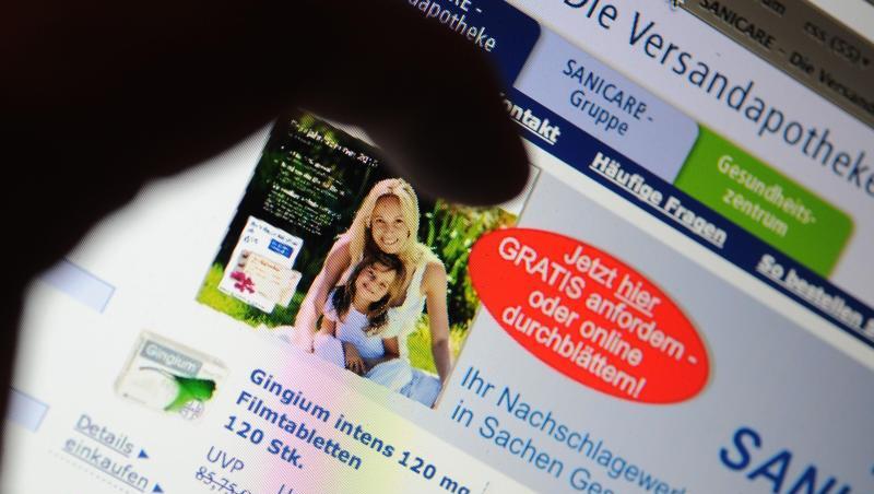 Webseite einer Online-Apotheke: Gesundheitsminister Jens Spahn (CDU) wird auf ein Verbot des Versandhandels mit Medikamenten verzichten. Webseite einer Online-Apotheke: Gesundheitsminister Jens Spahn (CDU) wird auf ein Verbot des Versandhandels mit Medikamenten verzichten.