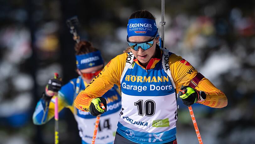 Franziska Preuß aus Deutschland in Aktion.