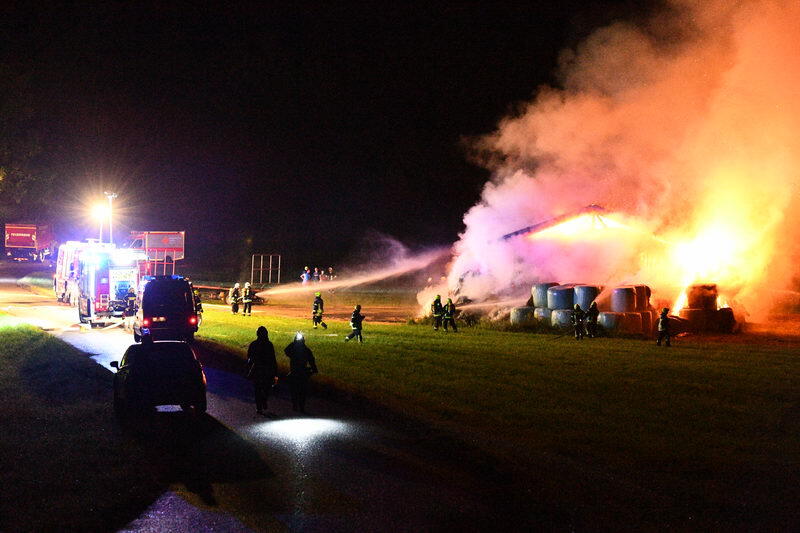 Bei dem Scheunenbrand in Grabenstätt wurde zum Glück niemand verletzt.