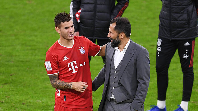 Mittlerweile beide nicht mehr beim FC Bayern: Lucas Hernández (l.) und Hasan Salihamidzic.