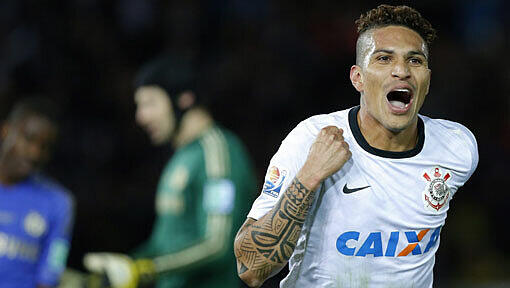 Paolo Guerrero freut sich über sein Tor zum entscheidenden 1:0 gegen den FC Chelsea. Paolo Guerrero freut sich über sein Tor zum entscheidenden 1:0 gegen den FC Chelsea.