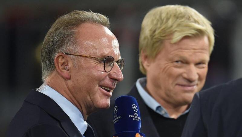 Bayern-Bosse Karl-Heinz Rummenigge und Oliver Kahn. Foto: Andreas Gebert/dpa/Archivbild Bayern-Bosse Karl-Heinz Rummenigge und Oliver Kahn. Foto: Andreas Gebert/dpa/Archivbild