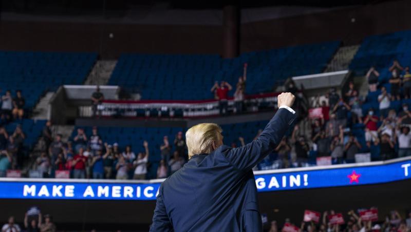 Noch Plätze frei: Donald Trumps Präsidentschaftswahlkampf entfacht wenig Feuer. Noch Plätze frei: Donald Trumps Präsidentschaftswahlkampf entfacht wenig Feuer.
