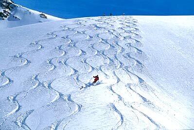 Skifahrer am Monte Rosa Massif