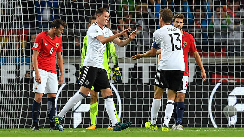 JULIAN DRAXLER: NOTE 2 - Bei Paris St.Germain wurde dem Confed-Cup-Kapitän Neymar vor die Nase gesetzt. Gegen Norwegen mit großem Auftritt inklusive des Treffers zum 3:0 und Flanke zum 5:0.
