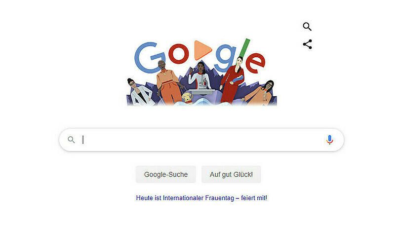 Das neue Doodle zum Internationalen Weltfrauentag