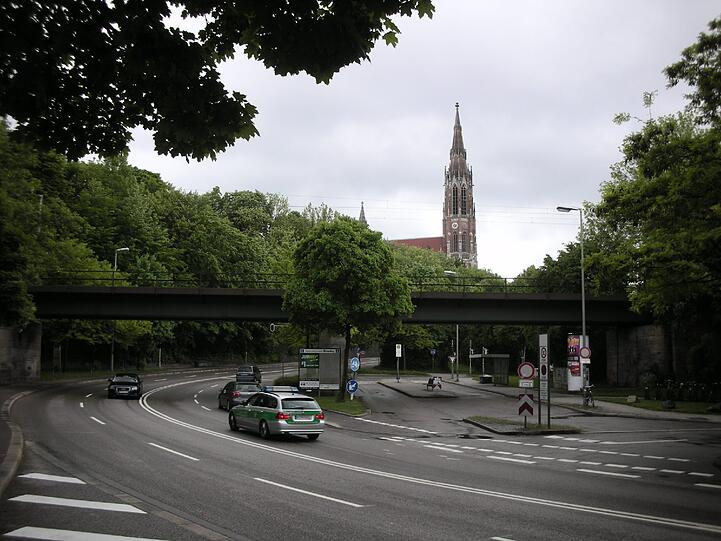 Die Brücke an der Giesinger-Berg-Straße.
