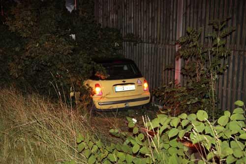 Der Mini landete im Straßengraben