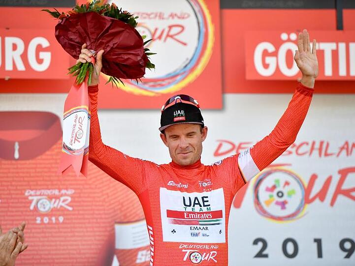 Noch trägt der Norweger Alexander Kristoff das Trikot des Gesamtführenden bei der Deutschland Tour.