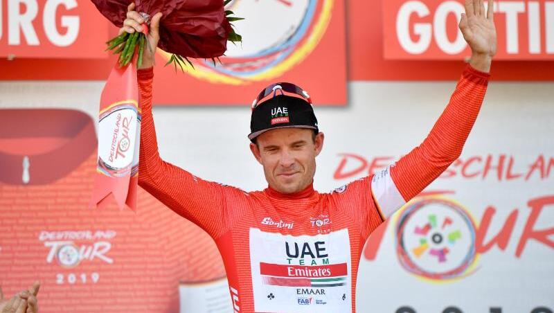 Noch trägt der Norweger Alexander Kristoff das Trikot des Gesamtführenden bei der Deutschland Tour. Noch trägt der Norweger Alexander Kristoff das Trikot des Gesamtführenden bei der Deutschland Tour.