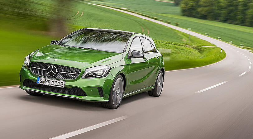 Frischer gemacht: Die Mercedes A-Klasse steht geliftet auf der IAA.