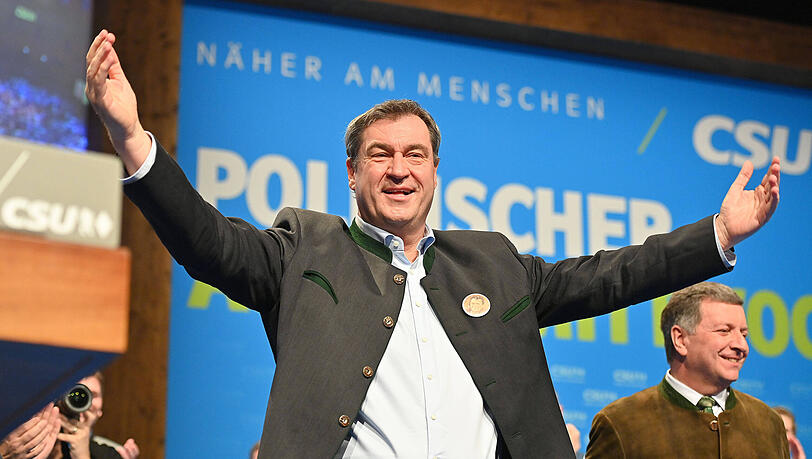 Bayerns Ministerpräsident Markus Söder (CSU) beim Politischen Aschermittwoch.