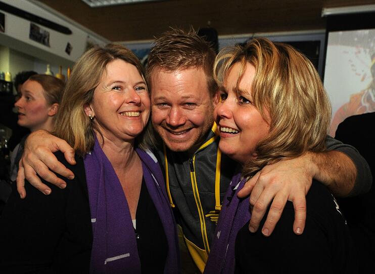 Gold für Maria Höfl-Riesch: So jubelt die Familie nach dem Hammer-Slalom-Lauf