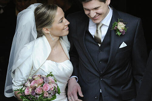 Ministerin Kristina Schröder an ihrem Hochzeitstag