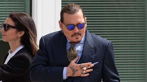 Johnny Depp bei seiner Ankunft vor dem Gerichtsgebäude in Fairfax, Virginia.