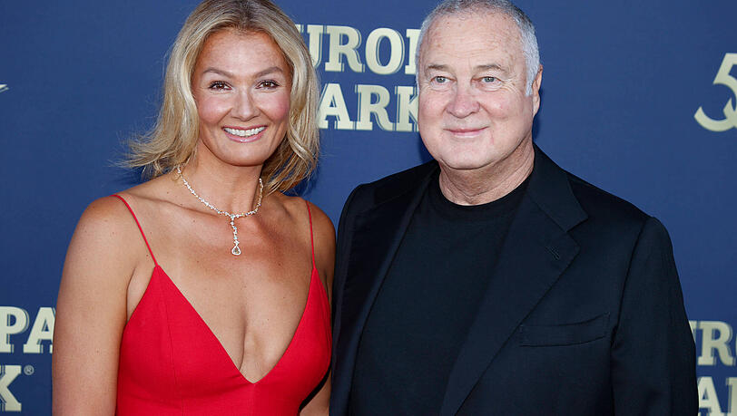 Franziska van Almsick und ihr Partner J&uuml;rgen B. Harder im Jahr 2025. Mit dem Unternehmer baute sich die einstige Schwimmerin ein Leben in Heidelberg auf.
