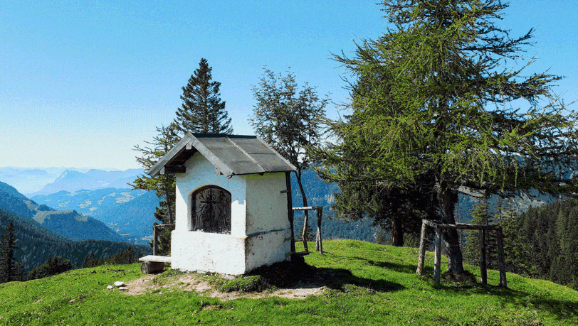 Das Marterl nahe der Hofbauernalm.