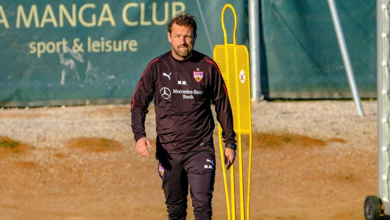 VfB Stuttgart Trainingslager La Manga, Trainer Markus Weinzierl. Foto: Gerd Maiß VfB Stuttgart Trainingslager La Manga, Trainer Markus Weinzierl. Foto: Gerd Maiß