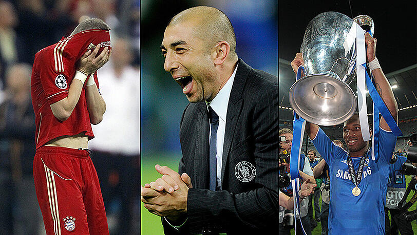 Himmelhoch jauchzend nach dem Championes-League-Finale 2012: Roberto Di Matteo (m.) und Didier Drogba (r.) vom FC Chelsea. Zu Tode betrübt: Bayerns Bastian Schweinsteiger (l.) Himmelhoch jauchzend nach dem Championes-League-Finale 2012: Roberto Di Matteo (m.) und Didier Drogba (r.) vom FC Chelsea. Zu Tode betrübt: Bayerns Bastian Schweinsteiger (l.)
