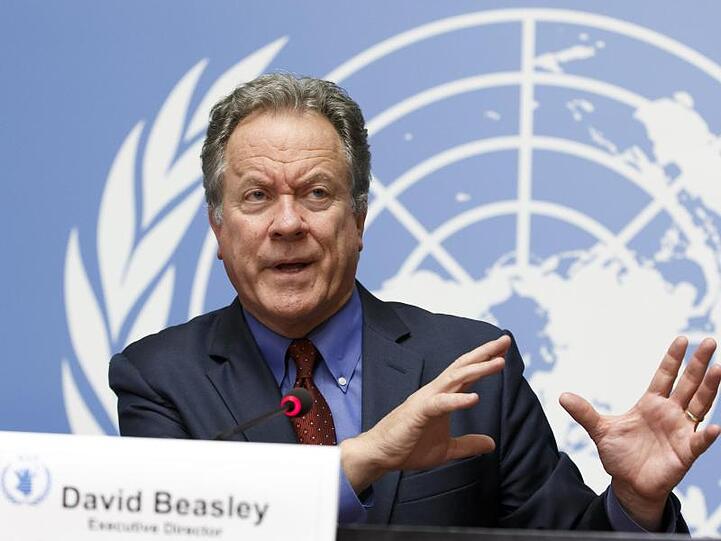 WFP-Chef David Beasley Ende 2018 während einer Pressekonferenz am europäischen Hauptsitz der Vereinten Nationen in Genf.