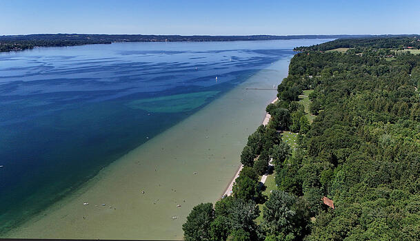Normalerweise Erholung pur: Blick von oben auf den Starnberger See. Normalerweise Erholung pur: Blick von oben auf den Starnberger See.