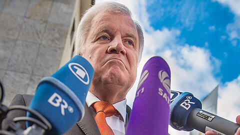 Horst Seehofer am 20.10.2014 vor der CSU-Vorstandssitzung in München.