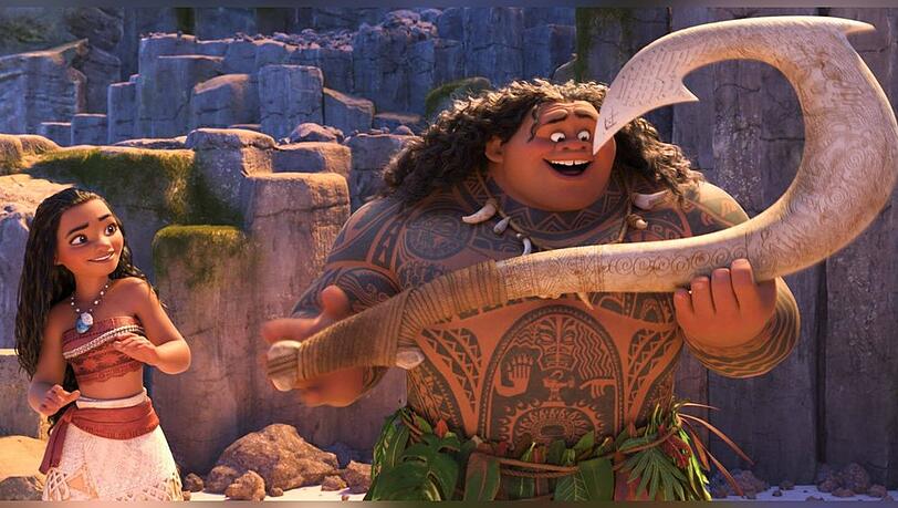 Vaiana und Maui in "Vaiana" (2016).
