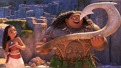 Vaiana und Maui in "Vaiana" (2016).